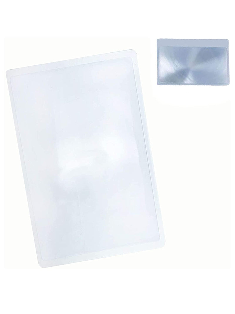MagDepo 2X Large Rigid Acrylic Page Magnifying Sheet Reading Aid Solar Oven/DIY Projection with 1 Bonus Card Magnifier Fresnel Lens for Elderly Low Vision