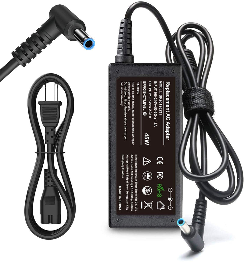 45W 19.5V 2.31A AC Adapter Laptop Charger Compatible for HP Notebook 15 Charger 15-ba009dx 15-ba079dx 15-ba113cl 15-bs015dx 15-bs113dx 15-bs115dx 15-bw011dx 15-bw032wm Laptop PC Power Supply Cord
