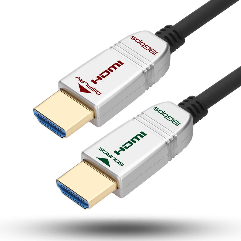 FeizLink HDMI Fiber Cable 35FT 4K 60Hz High Speed 18Gbps HDR ARC HDCP2.2 3D Slim Flexible HDMI Optica Cable for HDTV/TVbox/Gaming Box / 4K Projector Fiber 35FT