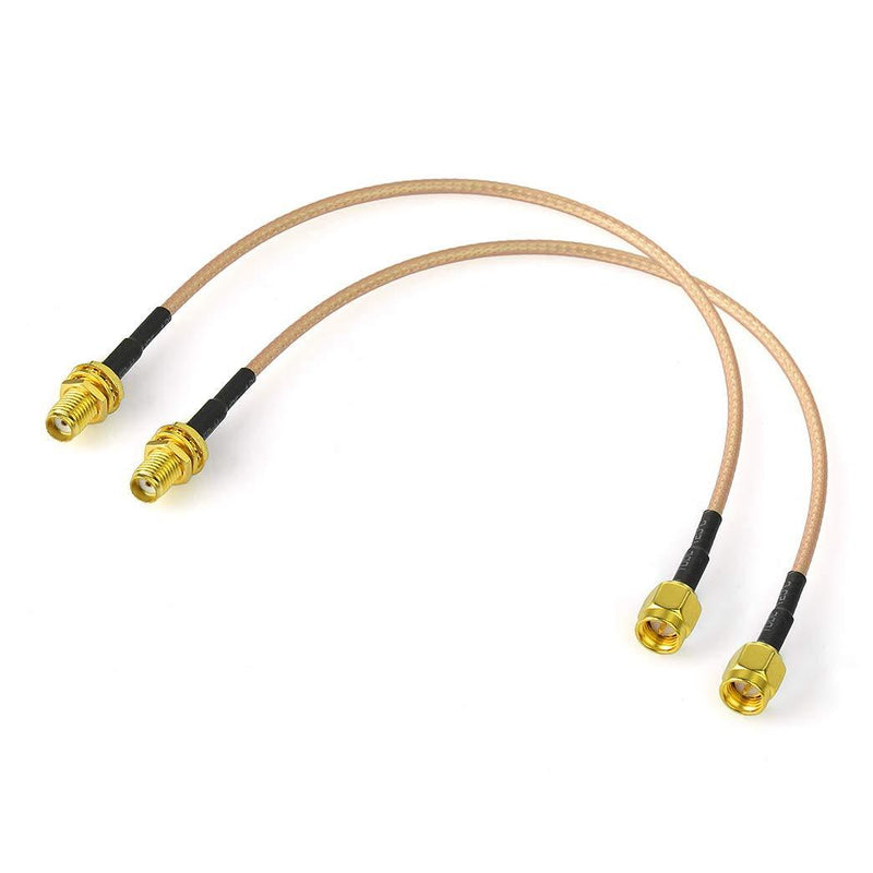 Bingfu SMA Female Bulkhead Mount to SMA Male RG316 Antenna Extension Cable 12 inch 30cm 2-Pack Compatible with 4G LTE Router Cellular SDR USB Dongle Receiver 12 inch / 30cm