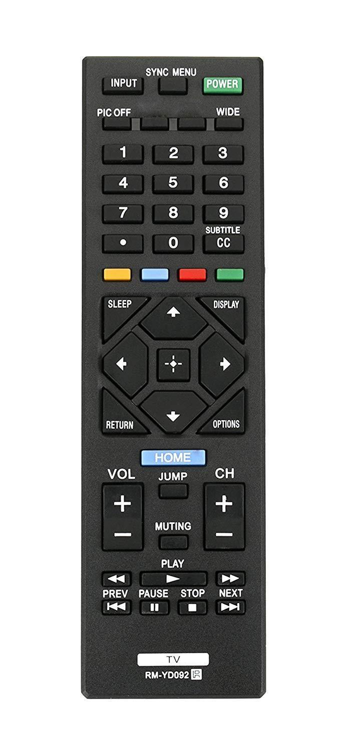 RM-YD092 Remote Control (RMYD092)(149206511) Replaced for Sony LCD LED HDTV and Bravia TV's - New 2018 Model