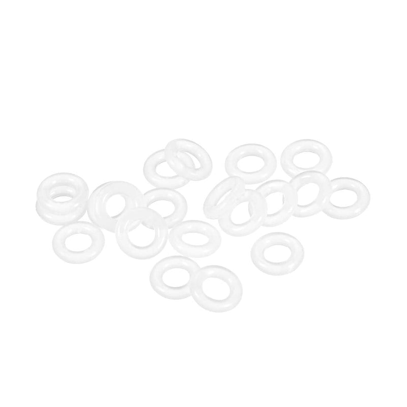 uxcell Silicone O-Ring, 8mm OD, 4mm ID, 2mm Width, VMQ Seal Rings Gasket, White, Pack of 20 4mmx8mmx2mm