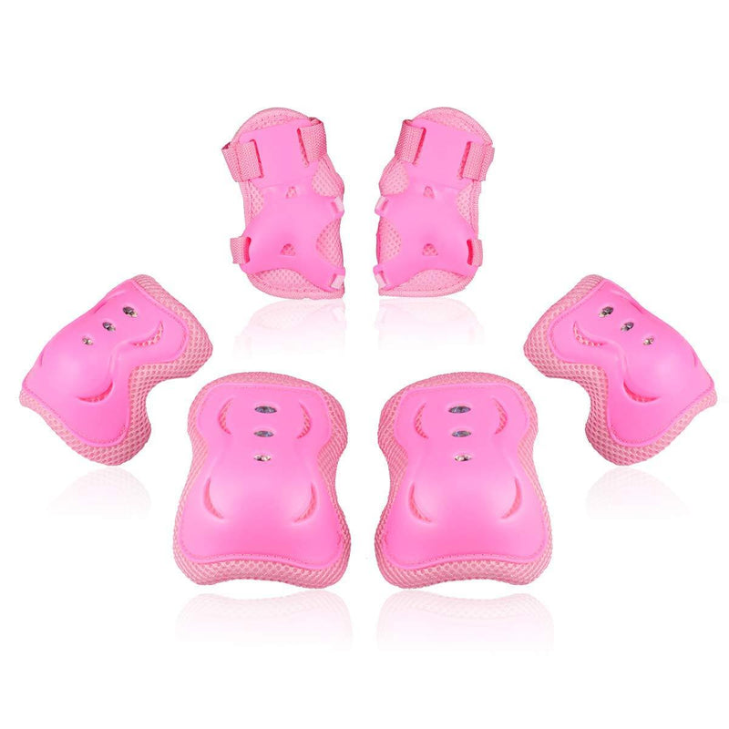 BOSONER Kids/Youth Knee Pad Elbow Pads Guards Protective Gear Set for Roller Skates Cycling BMX Bike Skateboard Inline Skatings Scooter Riding Sports PINK Small (3-8 years)