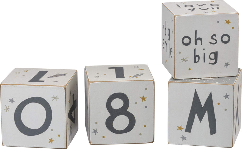 Primitives by Kathy Baby Milestone Blocks, Set of 4, Galaxy