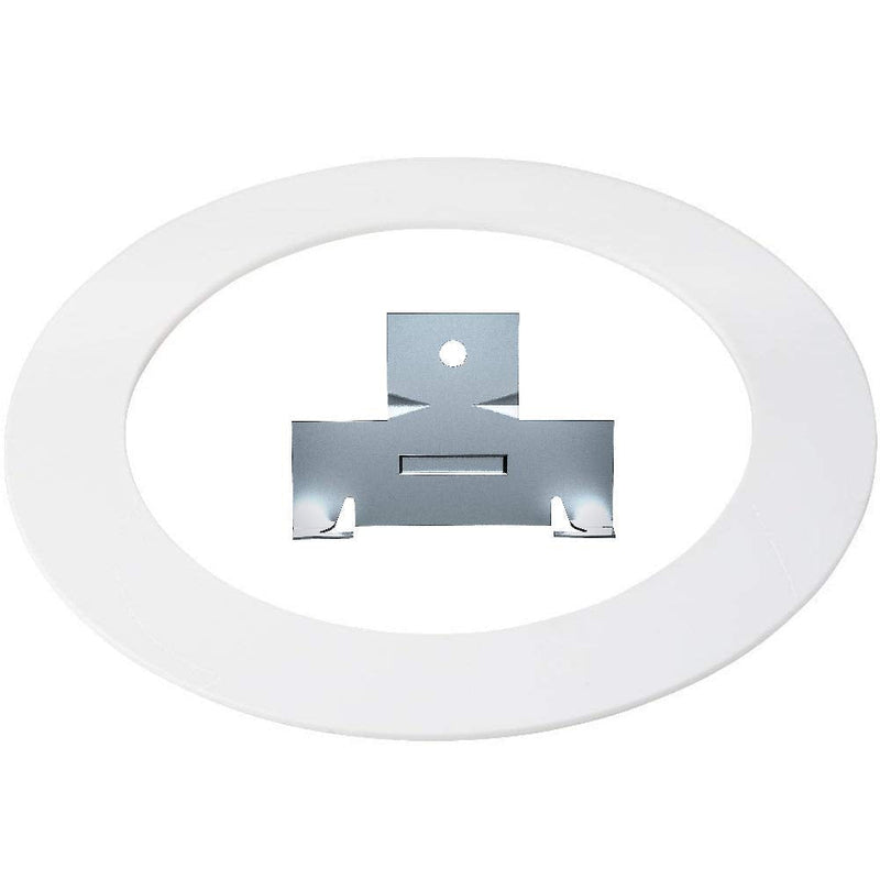 10 Pack White Plastic Trim Ring 8.6 Inch Diameter and 10 Pairs of Retrofit Recessed Downlight Housing C Clips Combo 10 Pack