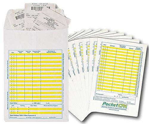 Receipt Organizer & Expense Envelopes. Large Envelopes for Organizing & Storing Receipts. Has an Expense Ledger to Record Business Expenses. Matches Receipts to Expenses. Mileage Log on Back. 12/Pack.