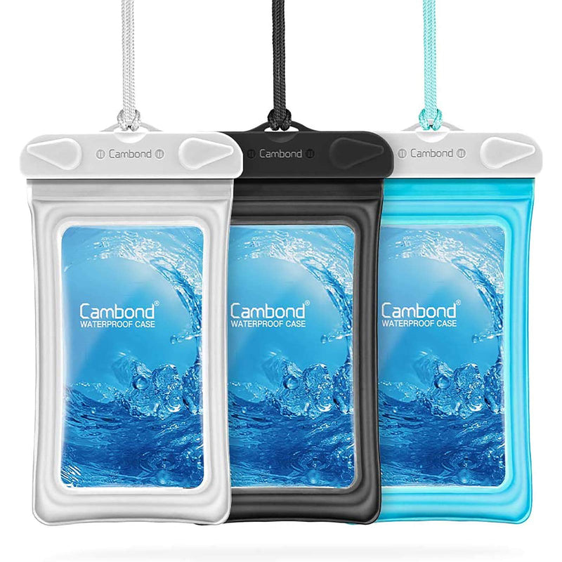 Waterproof Phone Pouch, Cambond 3 Pack Floating Waterproof Phone Case, Water Proof Cell Phone Pouch Dry Bag for iPhone 12 Pro Max XR X 8 7 Plus Galaxy up to 6.5", Cruise Ship Beach Kayaking Travel