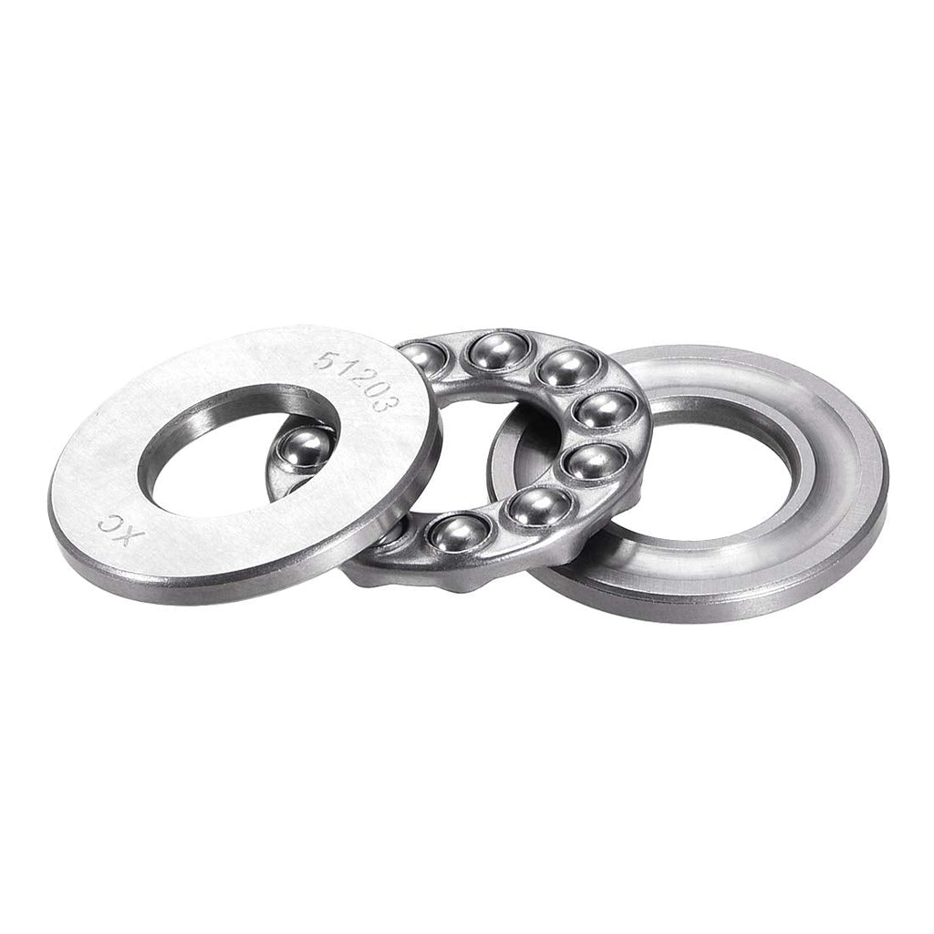 uxcell 51203 Thrust Ball Bearings 17mm x 35mm x 12mm Chrome Steel Single Direction 17mmx35mmx12mm