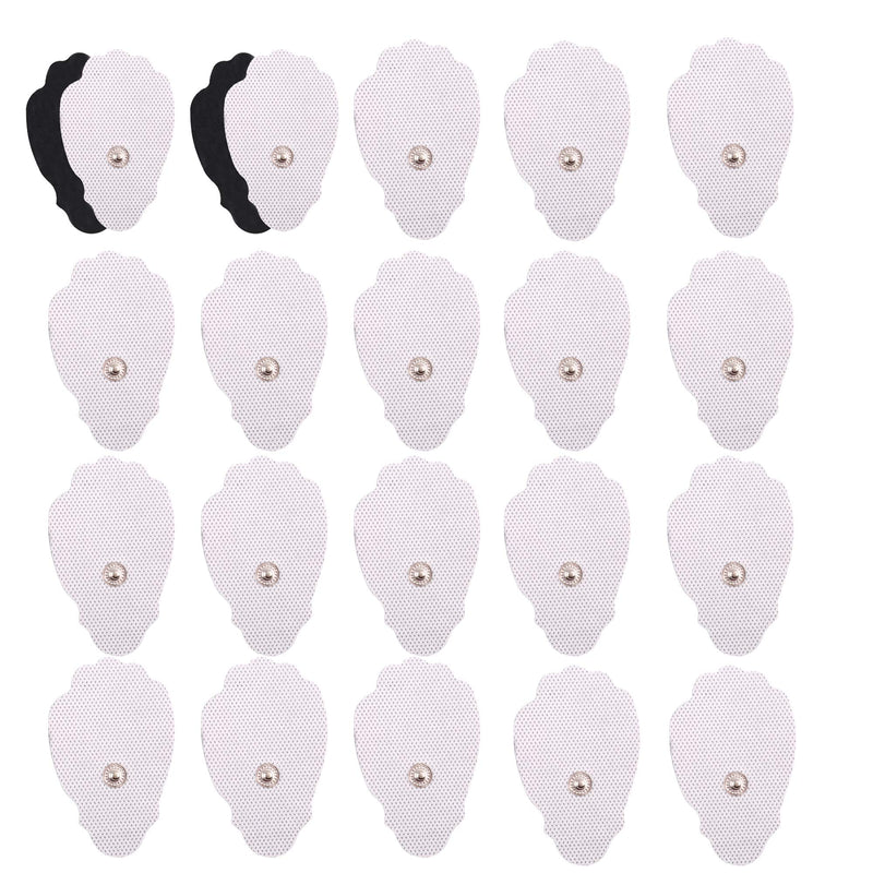 TENS Unit Pads, 22PCS Snap Electrodes，Reusable TENS Replacement Pads for Electrotherapy EMS Machine Muscle Stimulation Massager