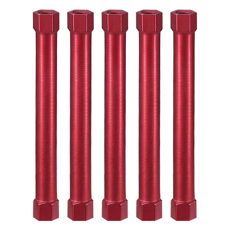 uxcell Hex Aluminum Standoff Spacer Column M3x60mm,for RC Airplane,FPV Quadcopter,CNC,Red,5pcs 60mm Red
