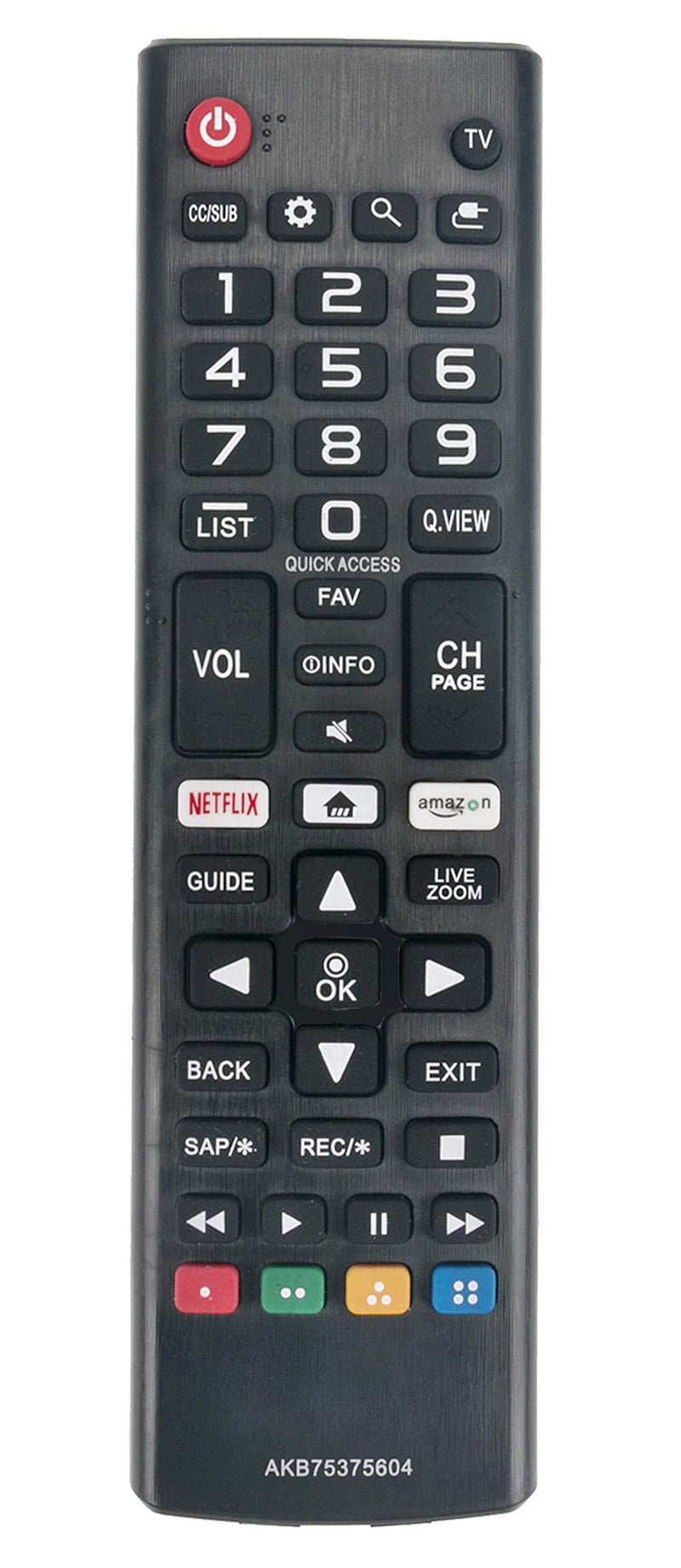 New AKB75375604 Replaced Remote fit for LG Smart TV 43UK6090PUA 49UK6090PUA 50UK6090PUA 55UK6090PUA 60UK6090 65UK6090PUA 70UK6190PUB 75UK6190PUB 43LK5700PUA 49LK5700PUA 32LK610B 24LJ4840-WU