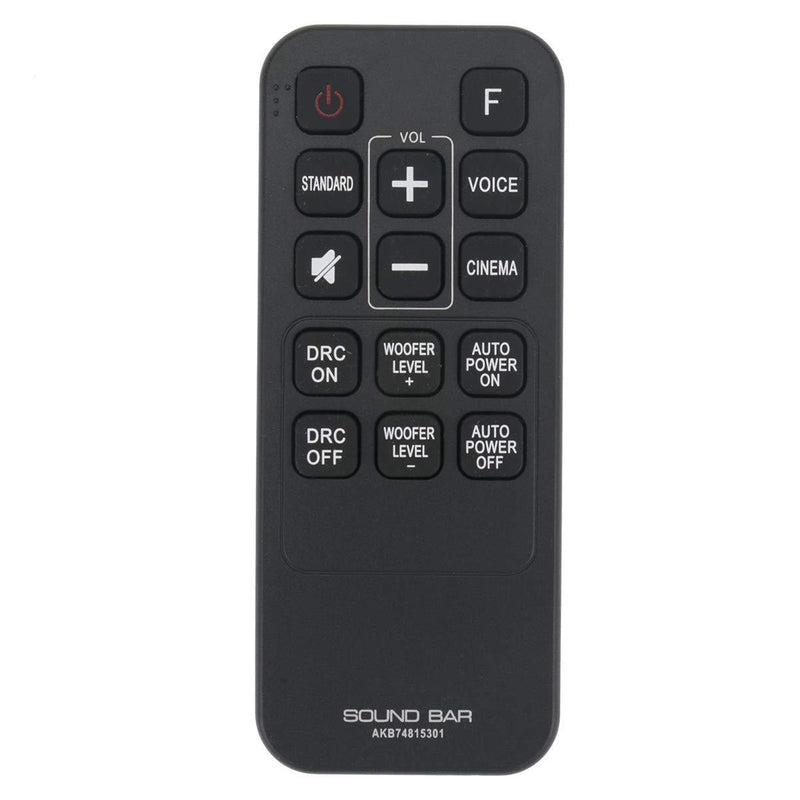 AKB74815301 Remote Control Replacement Applicable for LG Soundbar S55A3-D LAS454B S45A1-D LAS453B SH3B SPH3B-W SH3K SJ4Y SPH4B-W LAS485B Sound Bar