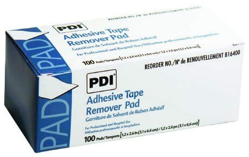 PDI Skin Adhesive Tape Remover Pads Wipes 1.25" x 2.625" #B16400 1 Box of !00 Pads