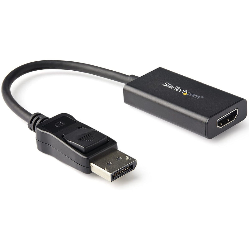 StarTech.com DisplayPort to HDMI Adapter - 4K 60Hz HDR10 Active DisplayPort 1.4 to HDMI 2.0b Video Converter - 4K DP to HDMI Adapter Dongle for Monitor/Display/TV - Latching DP Connector (DP2HD4K60H)