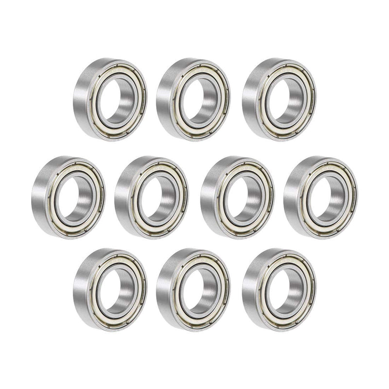 uxcell 6800ZZ Deep Groove Ball Bearing 10x19x5mm Double Shielded Chrome Steel Bearings 10-Pack