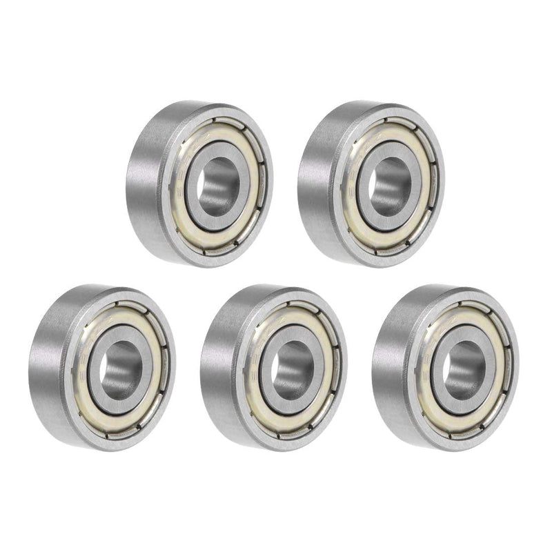 uxcell 625ZZ Deep Groove Ball Bearing 5x16x5mm Double Shielded Chrome Steel Bearings 5-Pack 5mmx16mmx5mm