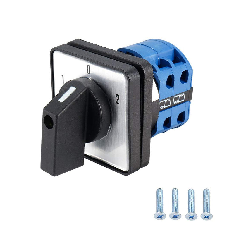 VictorsHome Changeover Switch LW28-20 3 Positions 8 Terminals Universal Rotary Cam Selector Latching Switches 550V 20A 8 Terminals 20A