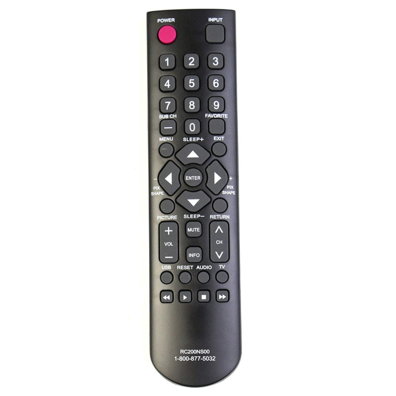 AIDITIYMI RC200NS00 Replace Remote Control fit for Sanyo TV LCD LED HDTV DP24E14M DP32D53 DP32D53M DP39D14M DP40D64 DP50E44M FVD4064 FW24E05T FW32D25T DP15647 DP23845 DP32647 DP39843 DP42647