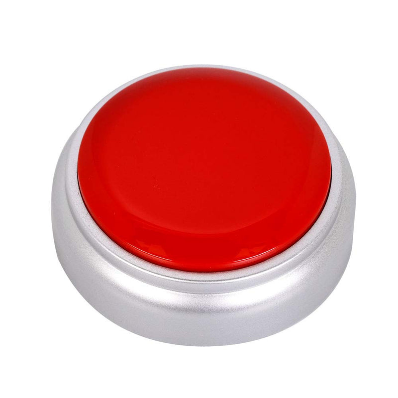 Neutral Voice Recording Button Easy Button Record 30 Seconds Talking Message Funny Office Gift Battery Powered Recordable Sound Buttons(red+Silver)