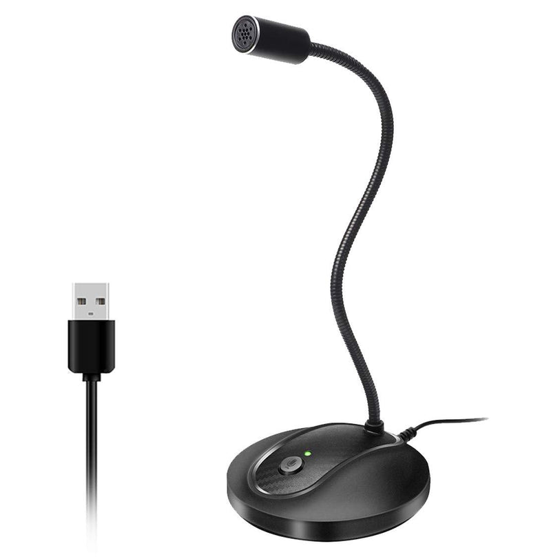 USB Desktop Microphone with Mute Button, Plug&Play Condenser, Computer, PC, Laptop, Mac, PS4 Mic LED Indicator -360 Gooseneck Design -Recording, YouTube, Gaming, Streaming (Omnidirectional-JV601) Omnidirectional