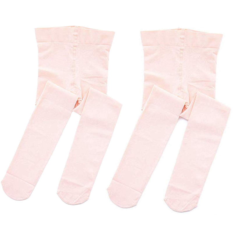STELLE Girls' Ultra Soft Pro Dance Tight/Ballet Footed Tight (Toddler/Little Kid/Big Kid) 4-6 Years 2-pair Ballet Pink