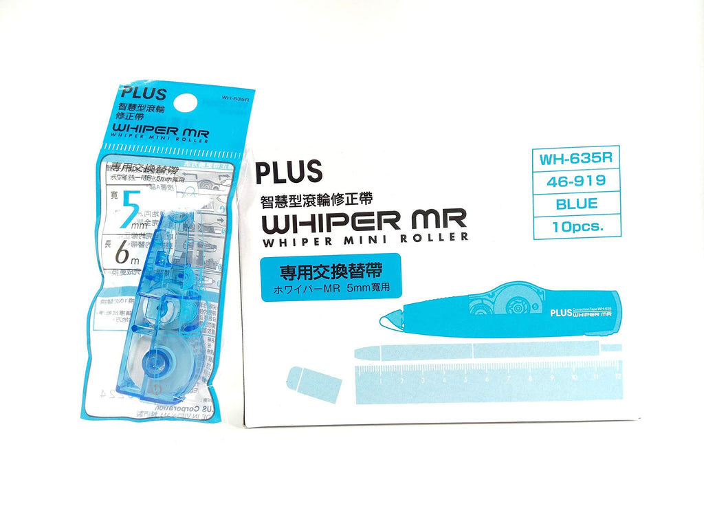 Plus Correction Tape MR Blue Refill Width 5 mm WH-635R (Pack of 10) (46919)