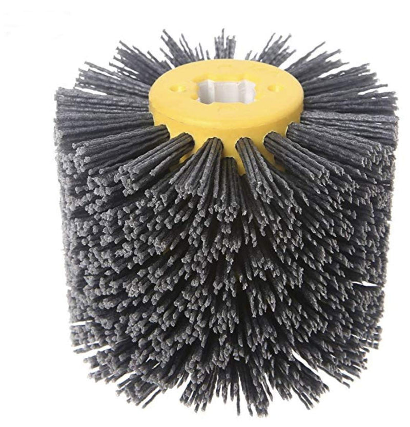 SIGNI New Abrasive Wire Drawing Wheel Drum Burnishing Polishing Brush for wooden furniture floor polishing 120X100mm 180 Grit 1pack 180#