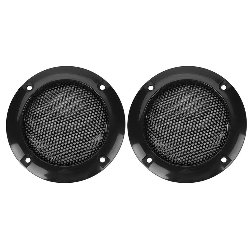 2 Inch Speaker Grill Cover, Speaker Decorative Steel Mesh Circle Car Speaker Protective Mesh Cover Replacement(Black) Black