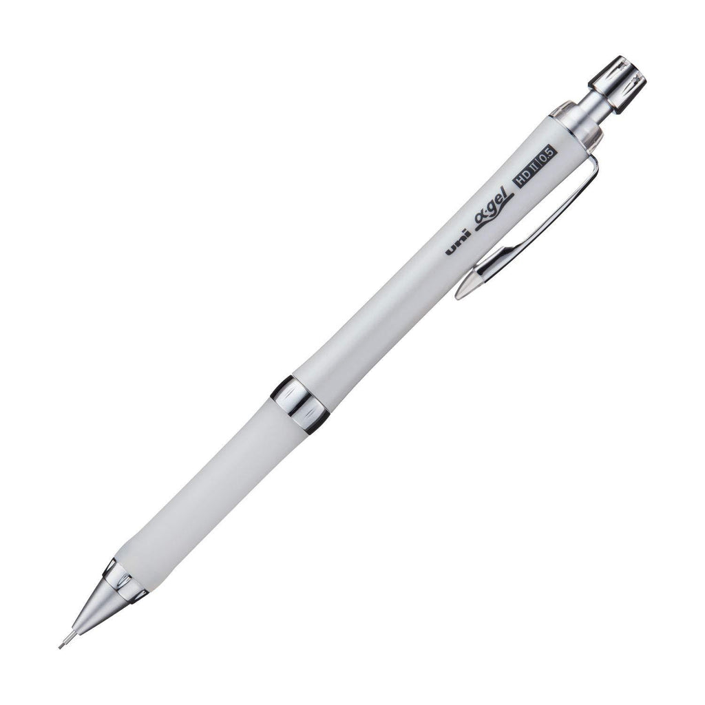 uni Alpha-Gel Slim 0.5mm Mechanical Pencil with Firm Grip, White (M5809GG1P.1)