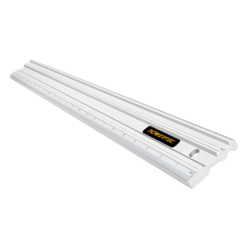 POWERTEC 71227 24" Anodized Aluminum Straight Edge | Metal Straight Edge Machined Flat to Within 0.001” Over Full 24” - Professional Finishing Tools