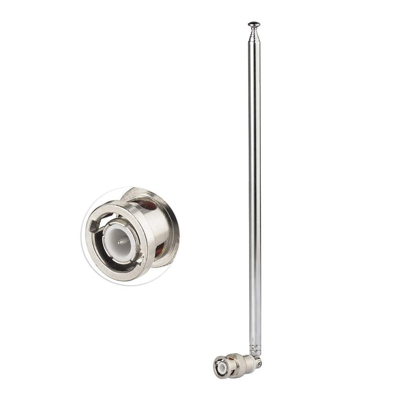 Bingfu Police Radio Scanner Antenna 20-1300MHz 7 Sections Telescopic BNC Male Antenna Ham Radio Handheld CB Radio Antenna for Uniden Whistler Police Radio Scanner Two Way Radio Frequency Counter 1-Pack 7 Sections Antenna