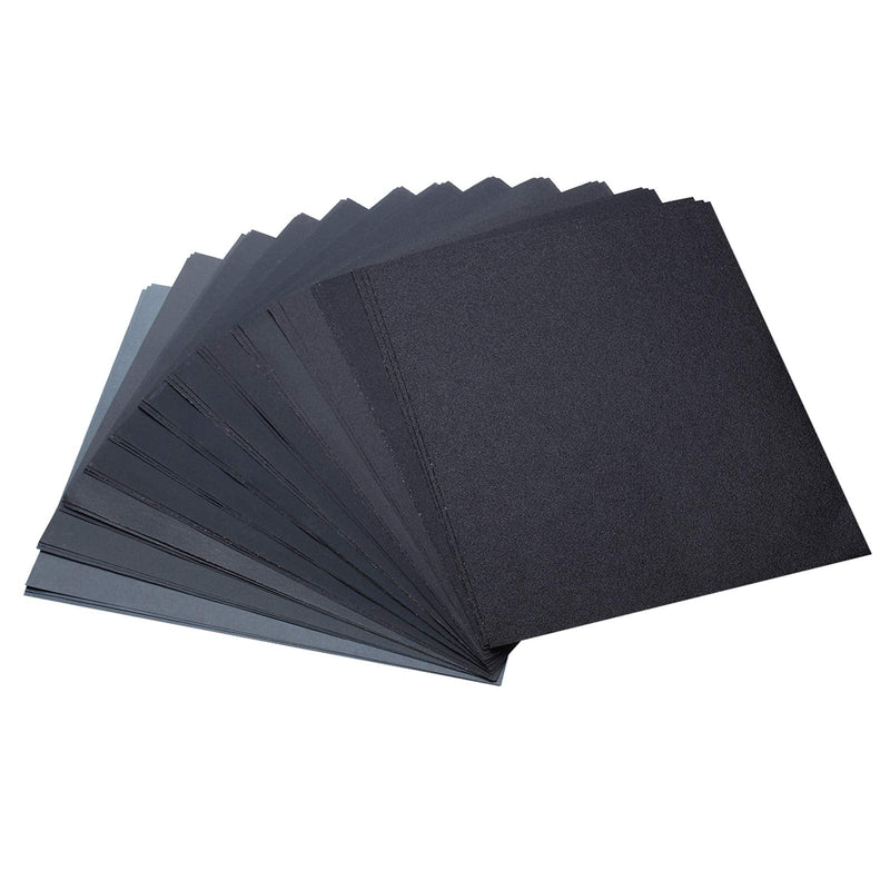 120 To 5000 Assorted Grit Sandpaper for Wood Furniture Finishing, Metal Sanding and Automotive Polishing, Dry or Wet Sanding, 9 x 11 Inch, 36-Sheet SP36911