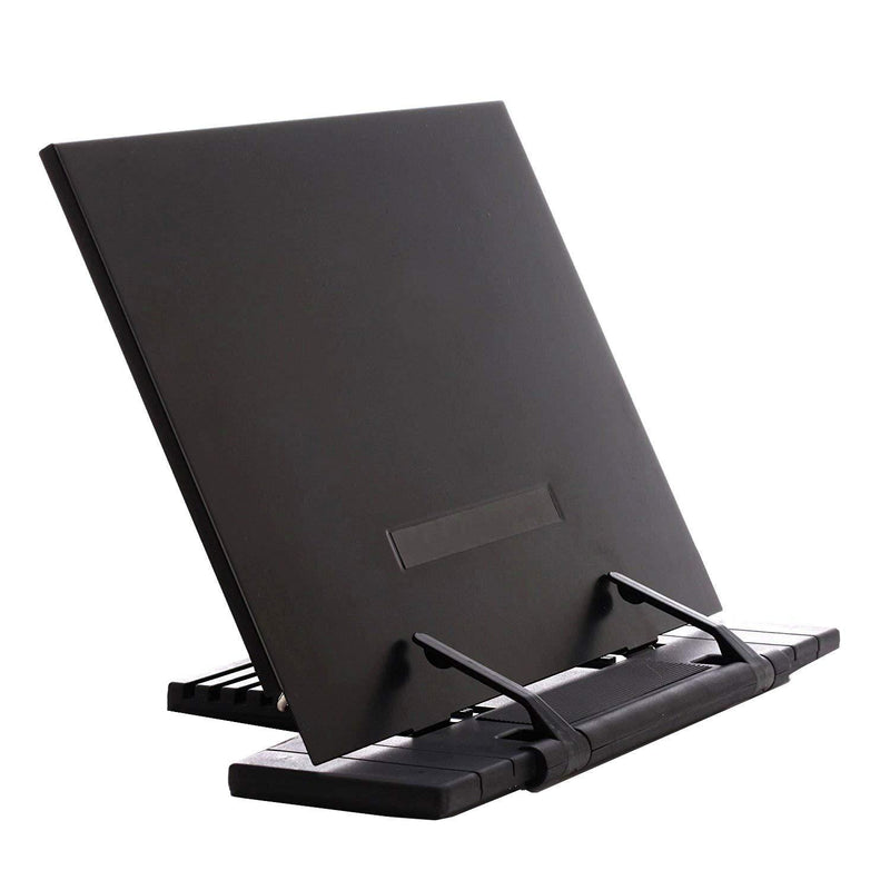 Adjustable Portable Steel Ipad Document Book Stand Frame Reading Desk Holder Office Accessories - Black