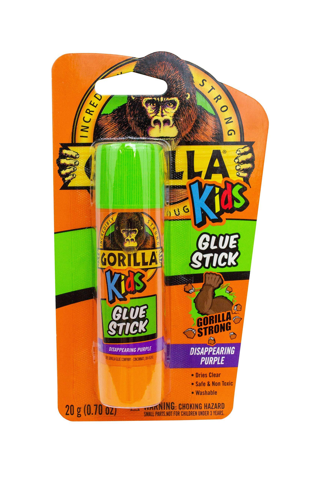 Gorilla Kids Disappearing Purple Glue Stick, 20 gram Stick, (Pack of 1) 1 - Pack