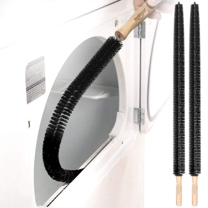 Holikme Dryer Vent Cleaner Kit 2 Pack Dryer Lint Brush Vent Trap Cleaner Long Flexible Refrigerator Coil Brush 30 Inch