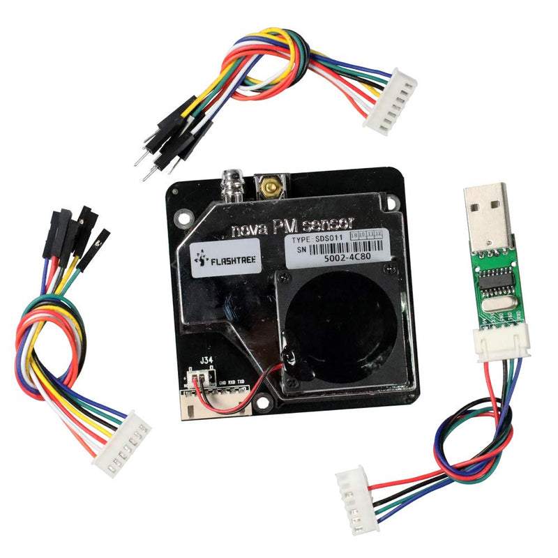 flashtree PM Sensor SDS011 High Precision PM2.5 Air Quality Detection Sensor Module Super Dust Sensors Digital Output for Arduino