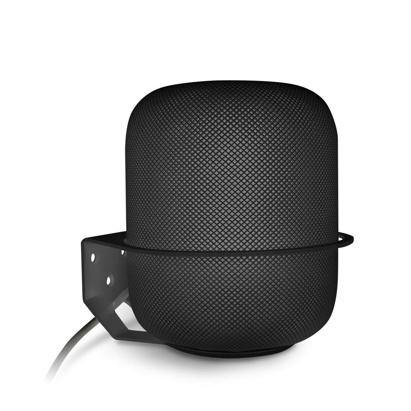 Wall Mount Compatible HomePod, ALLICAVER Sturdy Metal Made Mount Stand Holder Compatible HomePod Smart Speaker. (Black) black