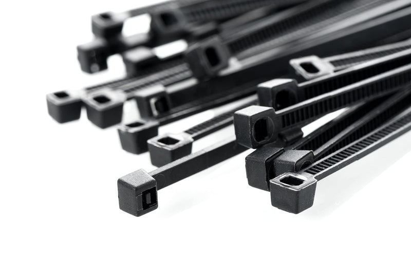 100 Qty 4 Inch Black Nylon 18 lb Cable Zip Ties | Made in The USA | BCP895