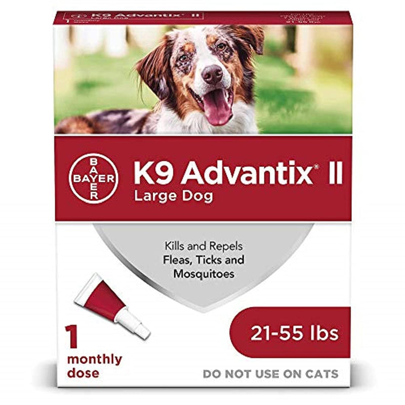 K9 advantix II Flea and Tick Prevention for Large Dogs, 21-55 Pounds 1-pack