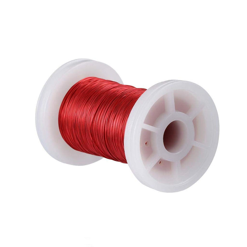 BNTECHGO 32 AWG Magnet Wire - Enameled Copper Wire - Enameled Magnet Winding Wire - 2 oz - 0.0078" Diameter 1 Spool Coil Red Temperature Rating 155℃ Widely Used for Transformers Inductors 32 gauge enameled magnet wire 2 oz red 2 oz