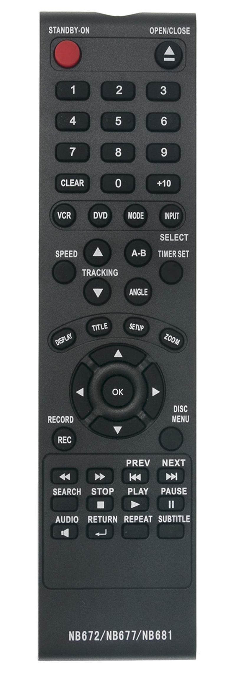 VINABTY NB672UD NB677UD NB681UD Replaced Remote fit for Magnavox FUNAI DVD Player DV225MG9 DV220MW9 DV220MW9A DV220MW9 B DV220MW9B DV220MW9 A DV225MG9A DV226MG9 DV226MG9B GDV228MG9 CDV220MW9