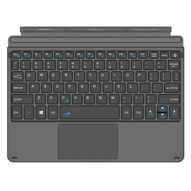 Arteck Microsoft Surface Go Type Cover, Ultra-Slim Portable Bluetooth Wireless Keyboard with Touchpad for Surface Go 3 (2021), Surface Go 2 (2020) and Surface Go Built-in Rechargeable Battery