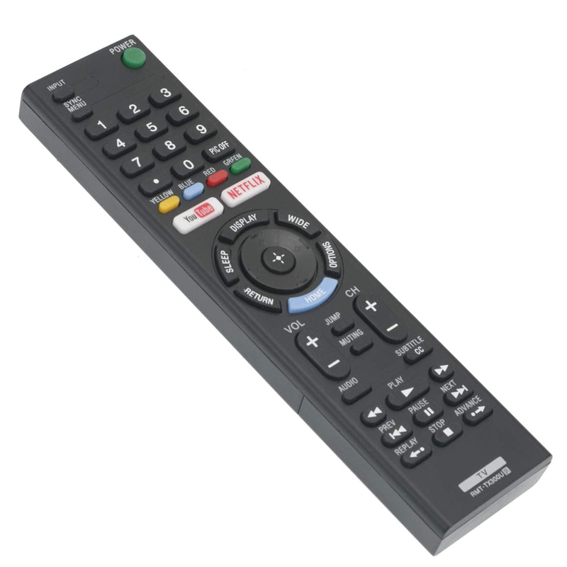 RMT-TX300U IR Replace Remote Control fit for Sony Bravia TV KD-43X7007E KD-43X700E KD-43X720E KD-49X7007E KD-49X700E KD-49X720E KD-50X690E KD-55X7007E w You Tube YouTube Netflix Shortcut App Key