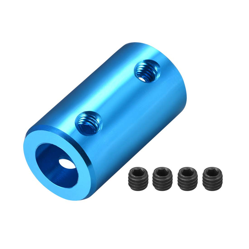 uxcell 5mm to 8mm Bore Rigid Coupling Set Screw L25XD14 Aluminum Alloy,Shaft Coupler Connector,Motor Accessories,Blue