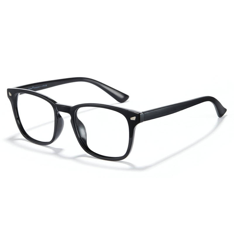 Cyxus Blue Light Glasses Computer Glasses HEV-Absorbed UV Blocking Eyeglasses 00 - Classic BlackÂ·large