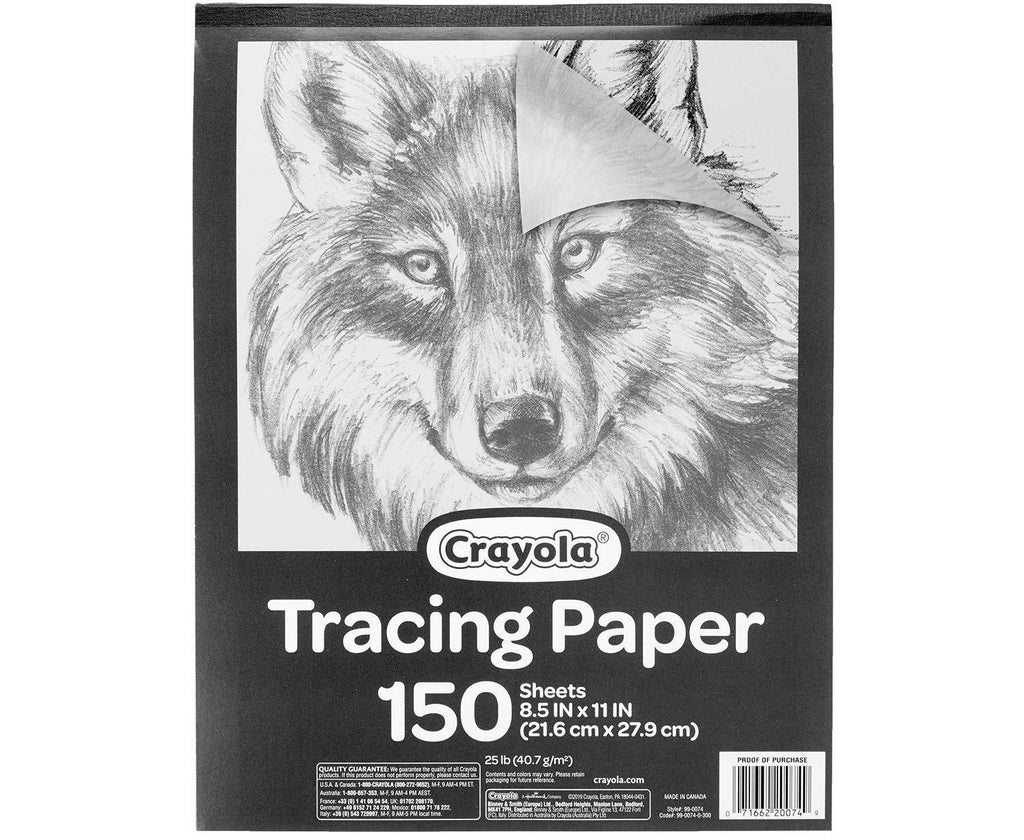 Crayola Tracing Paper 8 1/2â€ X 11â€, Great for Light Up Tracing Pad, Gift, 150Count, Multicolor, Model