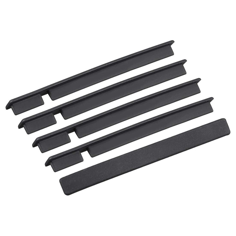 uxcell 5pcs PCI Slot Silicone Protectors Anti Dust Cap Cover 82mmx8mmx6mm Black