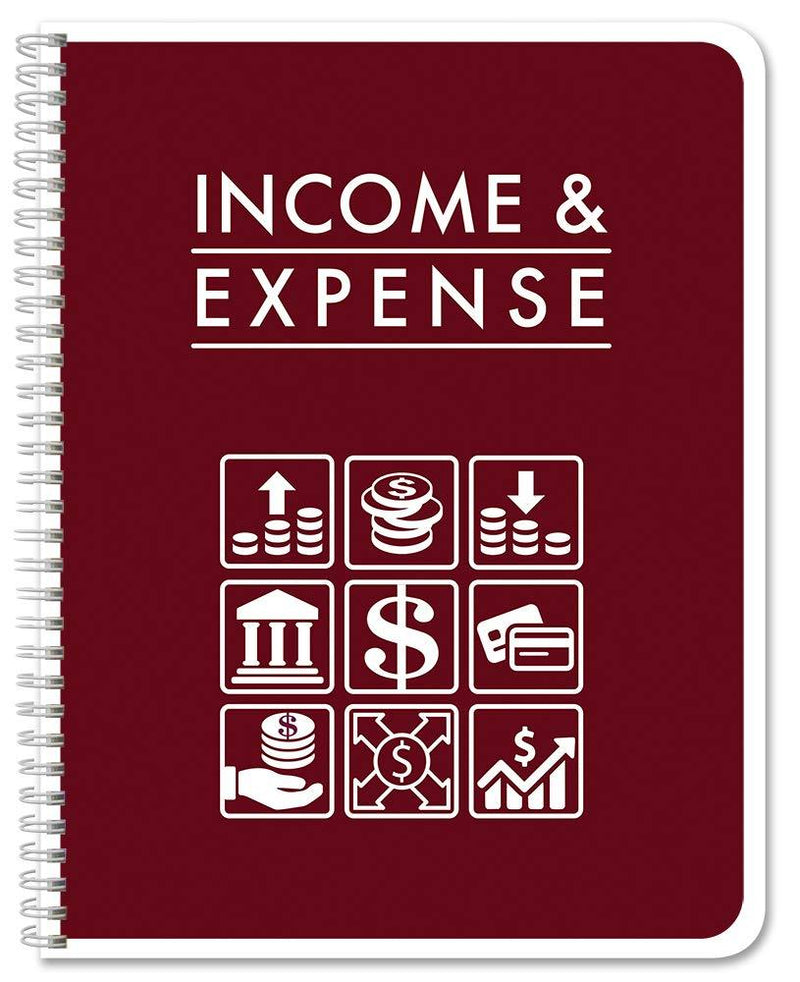 BookFactory Income & Expense Journal/Income and Expenses Tracking Ledger/LogBook 108 Pages - 8.5" x 11" Wire-O (LOG-108-7CW-PP-(IncomeExpense)-BX) 8.5" x 11"