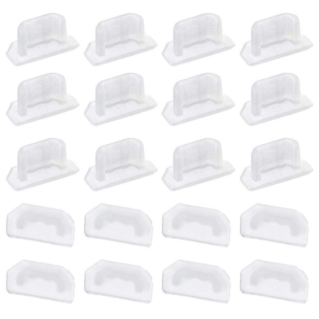 uxcell 20pcs Silicone Micro USB Cap Port Cover Anti Dust Protector 6.5mmx2.3mm Clear