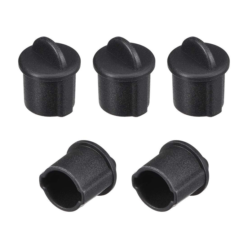 uxcell 5pcs BNC Silicone Protectors Cap Port Cover Anti Dust 9.5mm-11mm Dia Black